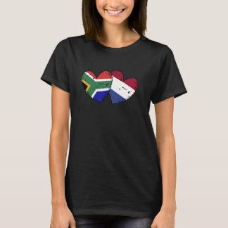 South African Netherlands Hearts Flag South Africa T-Shirt