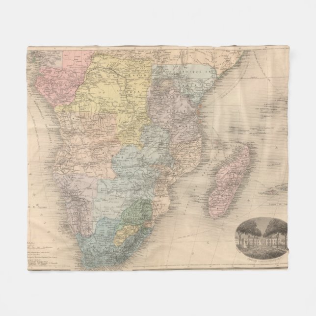 South African Party Fleece Blanket (Front (Horizontal))