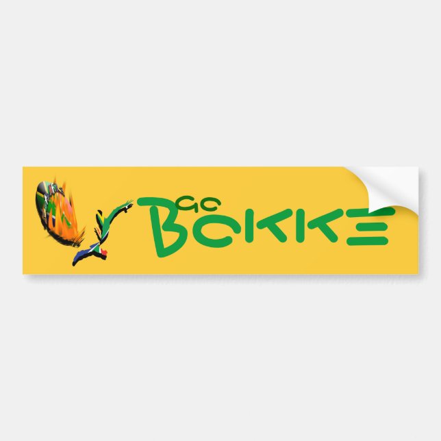 South African rugby supporters "Go Bokke" stickers (Front)