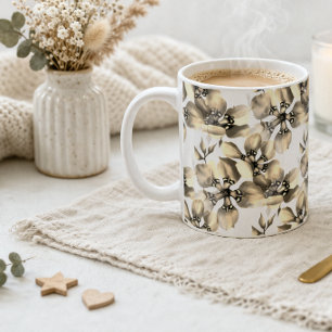 South African Seamless  Floral Theme Coffee Mug