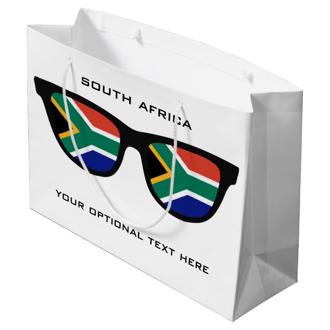 South African Shades custom text & colour gift bag (Back Angled)