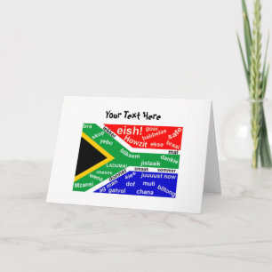 South African Slang Greeting Card - Customisable