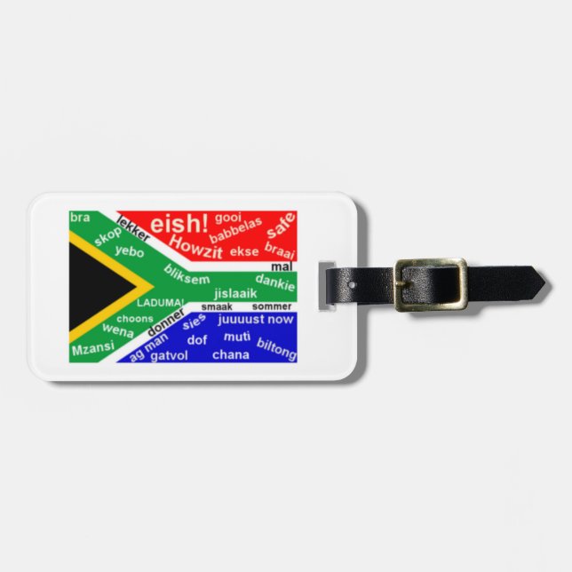 South African Slang Luggage Tag - Customisable (Front Horizontal)