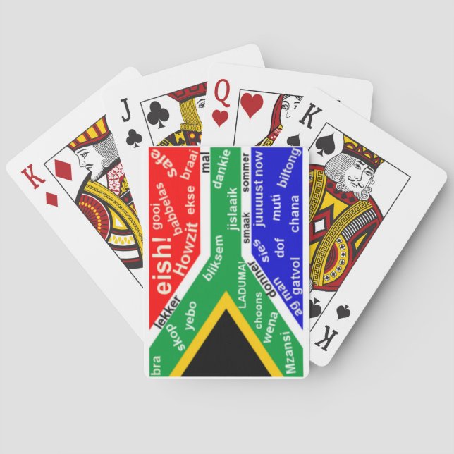 South African Slang Playing Cards - Customisable (Back)