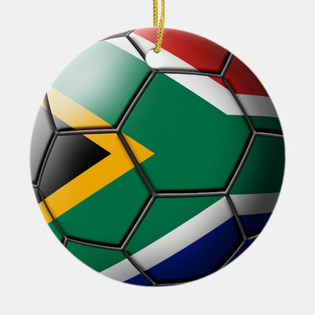 South African Soccer Ornament (Front)