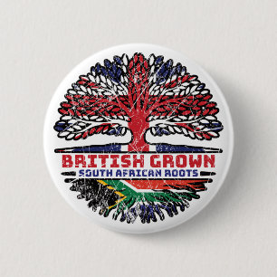 South African South Africa Uk United Kingdom 6 Cm Round Badge