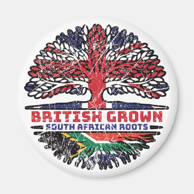 South African South Africa Uk United Kingdom Magnet (Front)