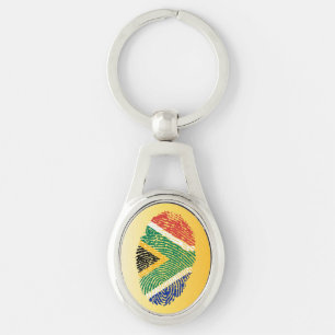 South African touch fingerprint flag Key Ring