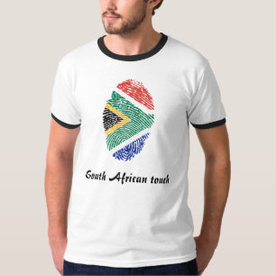 South African touch fingerprint flag T-Shirt