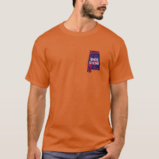 South Alabama Red and Blue TieDye State of Alabama T-Shirt