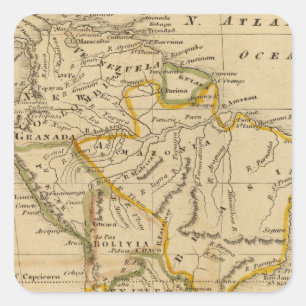 South America 11 Square Sticker