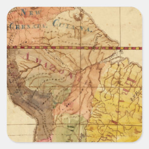 South America 15 Square Sticker