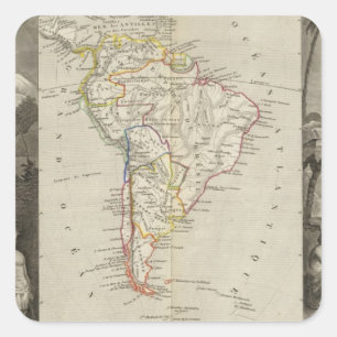 South America 16 Square Sticker