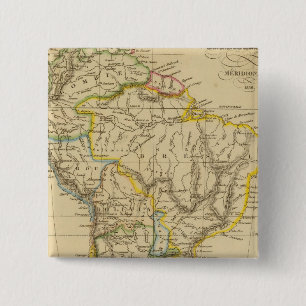 South America 18 15 Cm Square Badge
