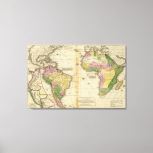 South America, Africa Canvas Print