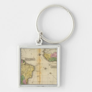 South America, Africa Key Ring