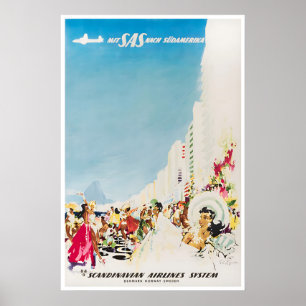 South America Art SAS Travel Poster Print