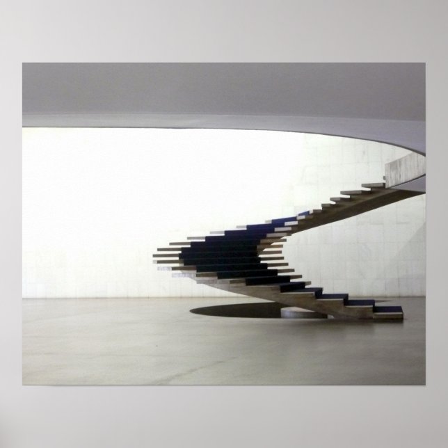 South America, Brazil, Brasilia. Interior Poster (Front)