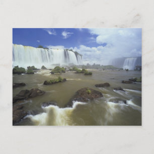 South America, Brazil, Igwacu Falls. Towering Postcard