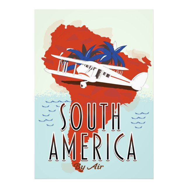 South America By Air travel poster (Front)