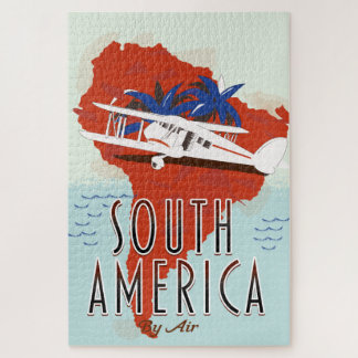 South America By Air travel poster Jigsaw Puzzle