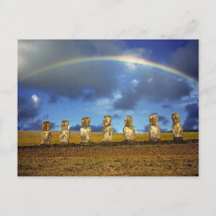 South America, Chile, Easter Island. The full Postcard