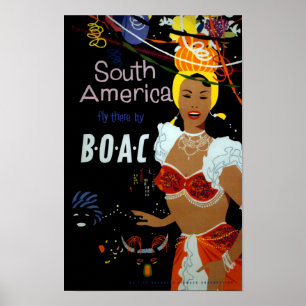 South America ~ Fly There Poster