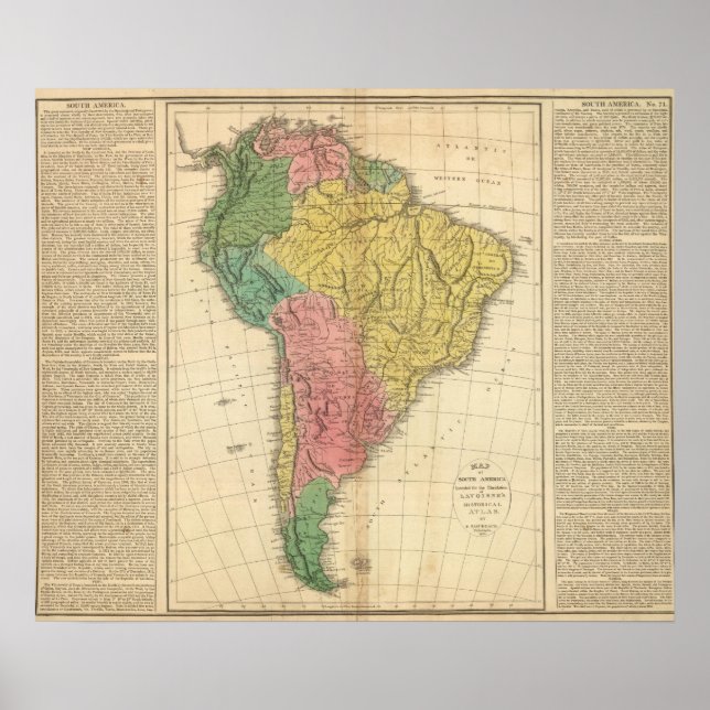South America History Map Poster (Front)