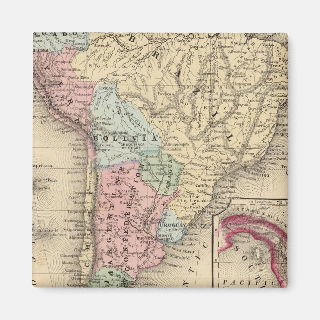 South America Map by Mitchell Magnet (Front)