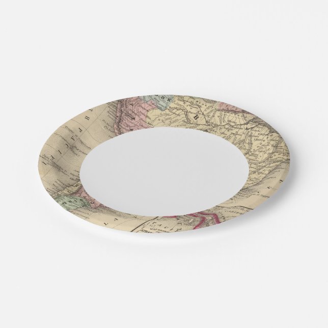 South America Map by Mitchell Paper Plate (Angled)