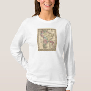 South America Map by Mitchell T-Shirt