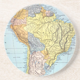 SOUTH AMERICA: MAP, c1890 Coaster