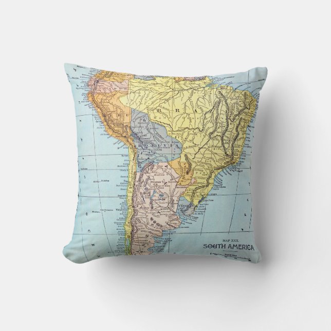SOUTH AMERICA: MAP, c1890 Cushion (Front)