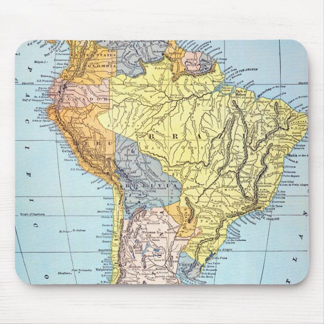SOUTH AMERICA: MAP, c1890 Mouse Mat (Front)