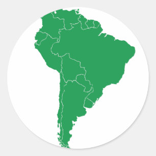 South America Map Classic Round Sticker