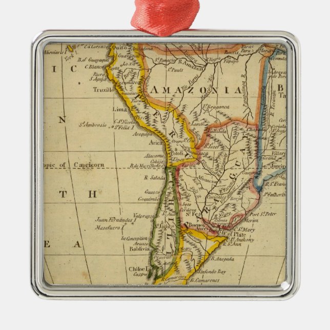South America Metal Tree Decoration (Front)