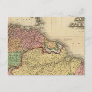 South America northern half Postcard