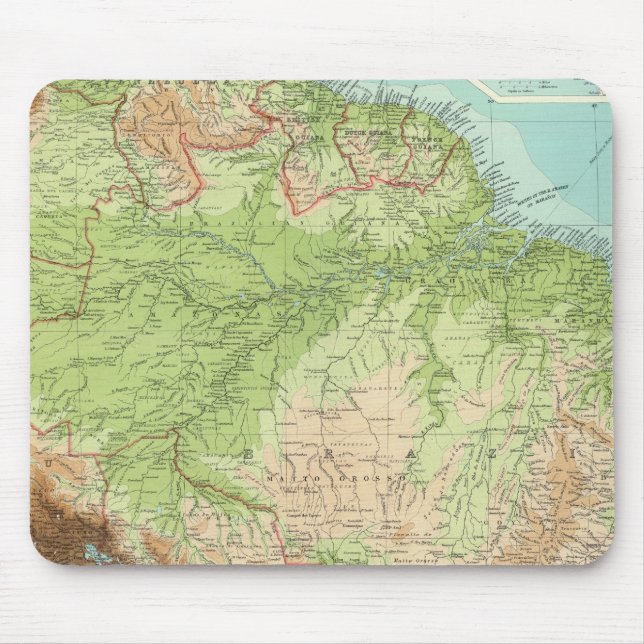 South America northern section Mouse Mat (Front)