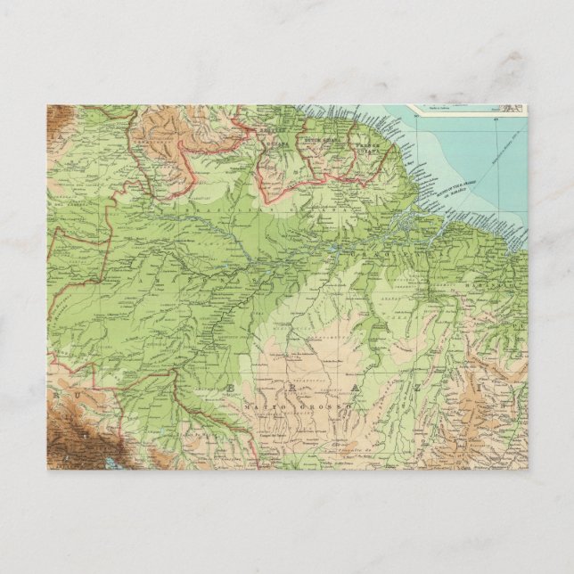 South America northern section Postcard (Front)