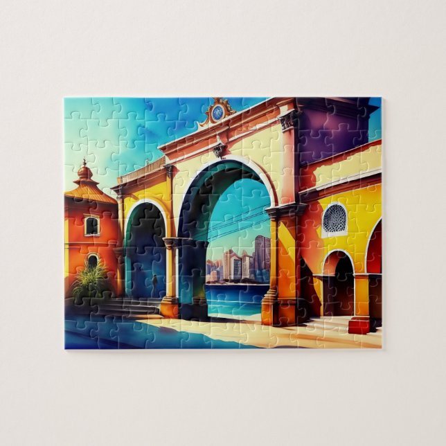 South America Old Town Vintage Jigsaw Puzzle (Horizontal)