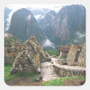 South America, Peru, Machu Picchu Square Sticker