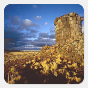 South America, Peru, near Lake Titicaca. Square Sticker