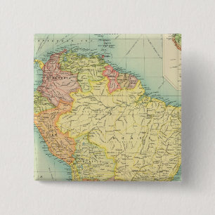South America political 15 Cm Square Badge