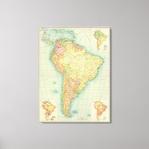South America political Canvas Print