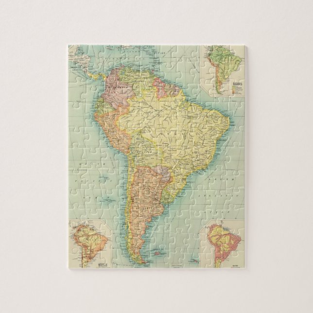 South America political Jigsaw Puzzle (Vertical)