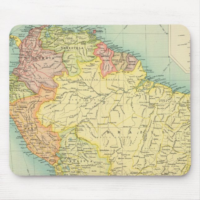 South America political Mouse Mat (Front)