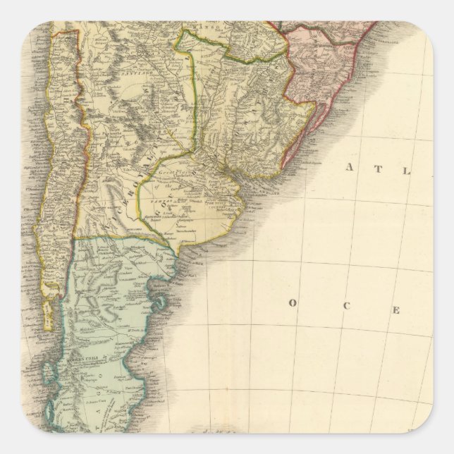 South America southern half Square Sticker (Front)