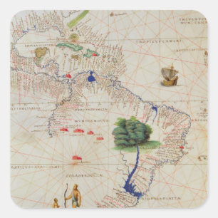 South America Square Sticker