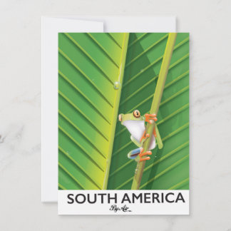 South America Tree Frog vacation poster Invitation