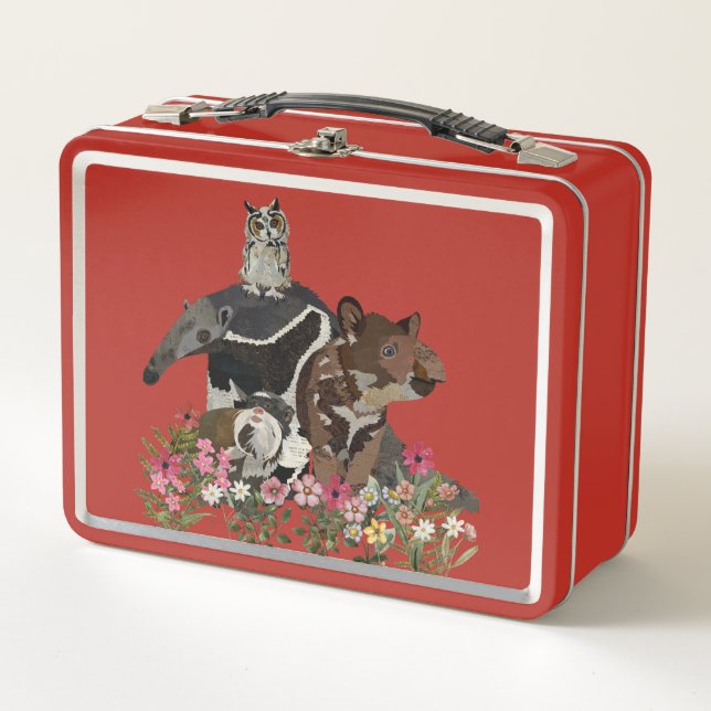 SOUTH AMERICAN ANIMALS METAL LUNCH BOX (Front)
